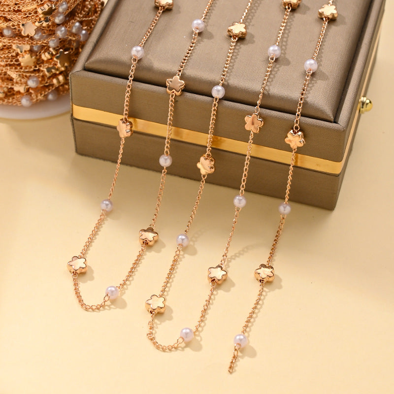 Imitation Pearl Chain Necklace – product view 16