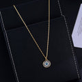 Round Crystal Pendant Necklace