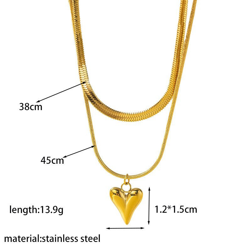 Women's Titanium Steel Heart Necklace – product view 3