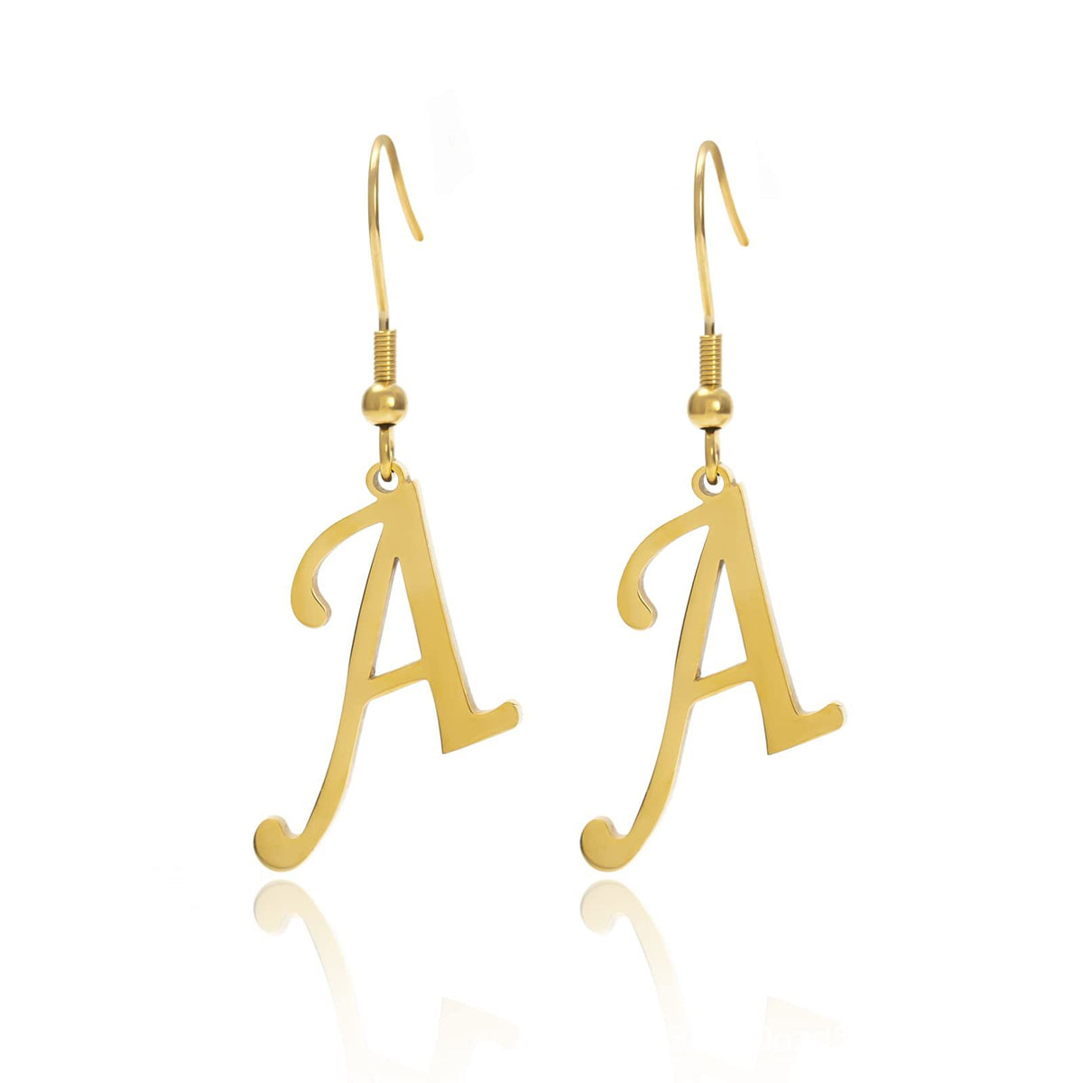 Personalized Initial Letter Earrings – product view 4