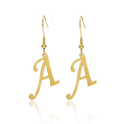Personalized Initial Letter Earrings – product view 4