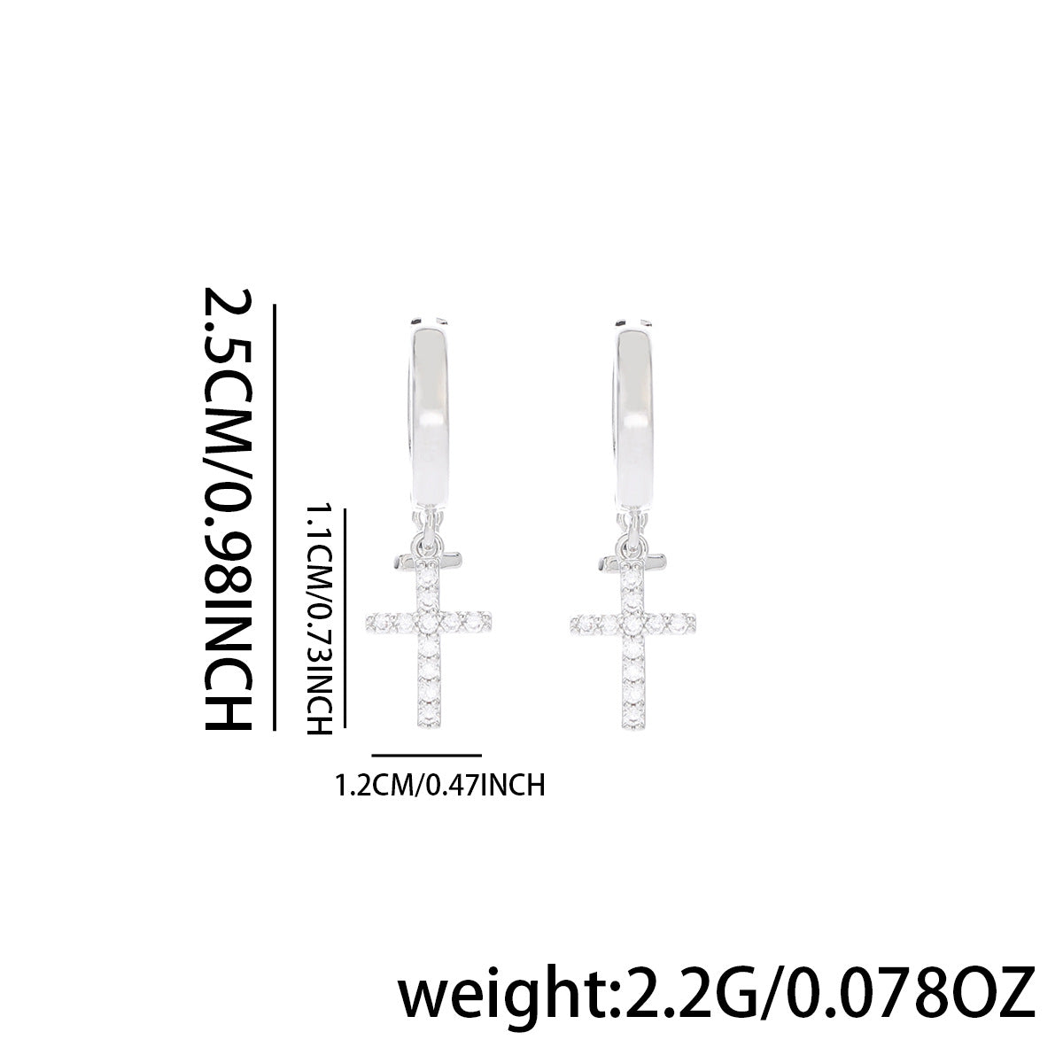 Cross Earrings – product view 4