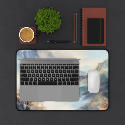 Misty Mountain Watercolor Landscape Desk Mat — alternate desk mat product image 4