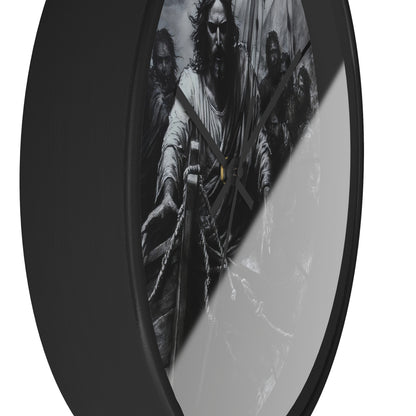 Jesus Walking on Water Christian Wall Clock — alternate clock product image 3