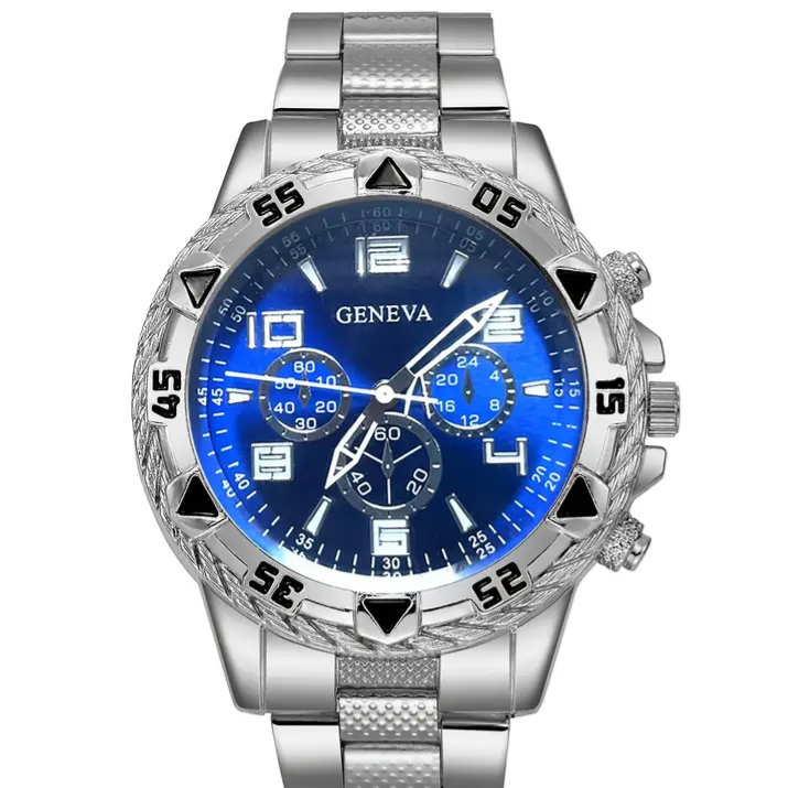 Men's Chronograph Quartz Watch with Steel Band – product view 3