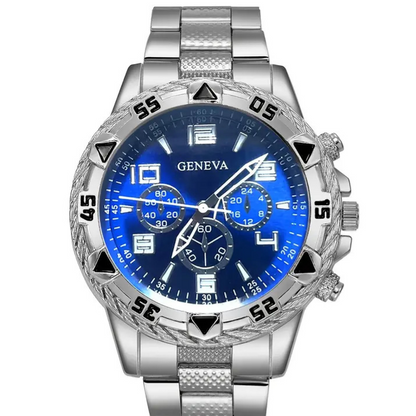 Men's Chronograph Quartz Watch with Steel Band – product view 3