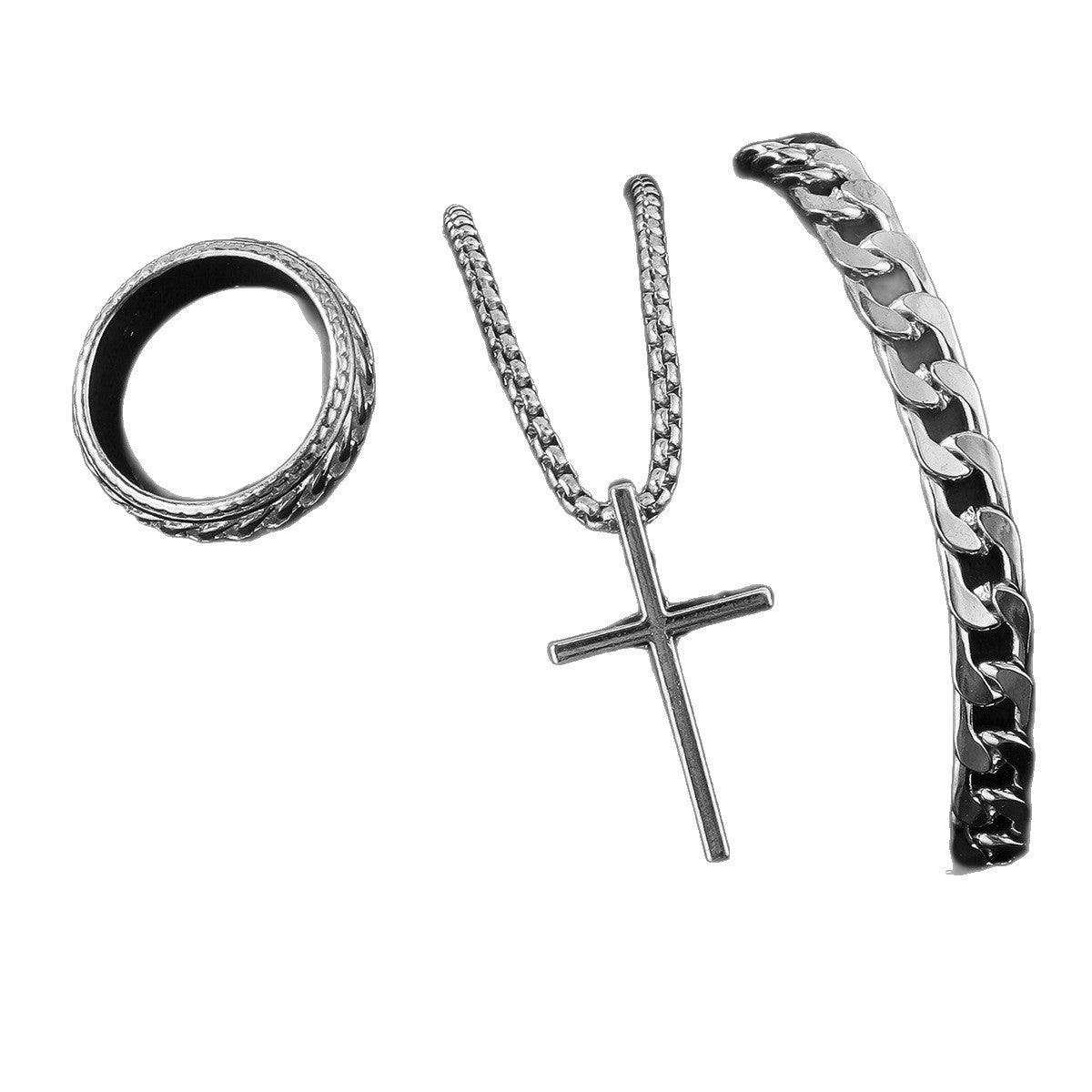Three-Piece Cross Jewelry Set – product view 3