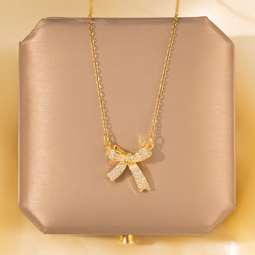 Minimalist Titanium Steel Clavicle Necklace – product view 33