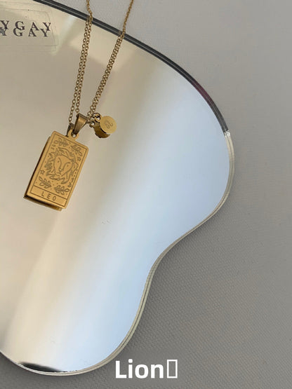 Zodiac Titanium Steel Clavicle Necklace – product view 12