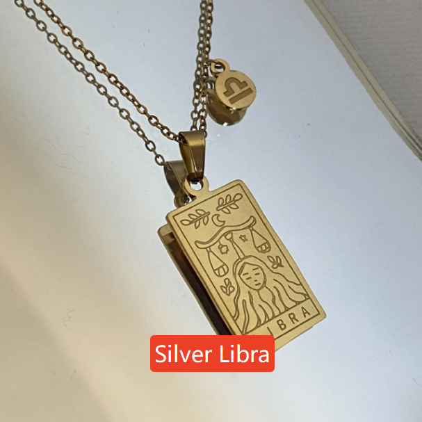 Zodiac Titanium Steel Clavicle Necklace – product view 26