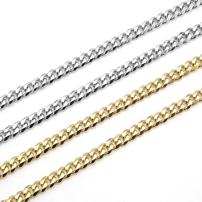 Stainless Steel Cuban Chain Necklace – product view 4