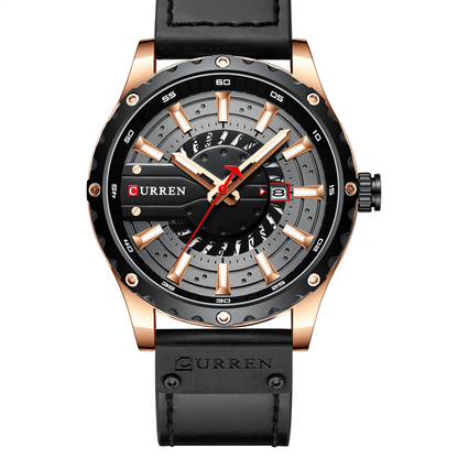 Curren Mens Calendar Leather Watch – product view 7