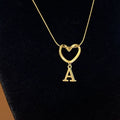 Alphabet Heart Pendant Necklace