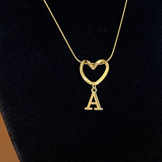 Alphabet Heart Pendant Necklace – product view 1