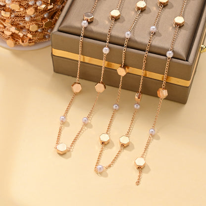 Imitation Pearl Chain Necklace – product view 34
