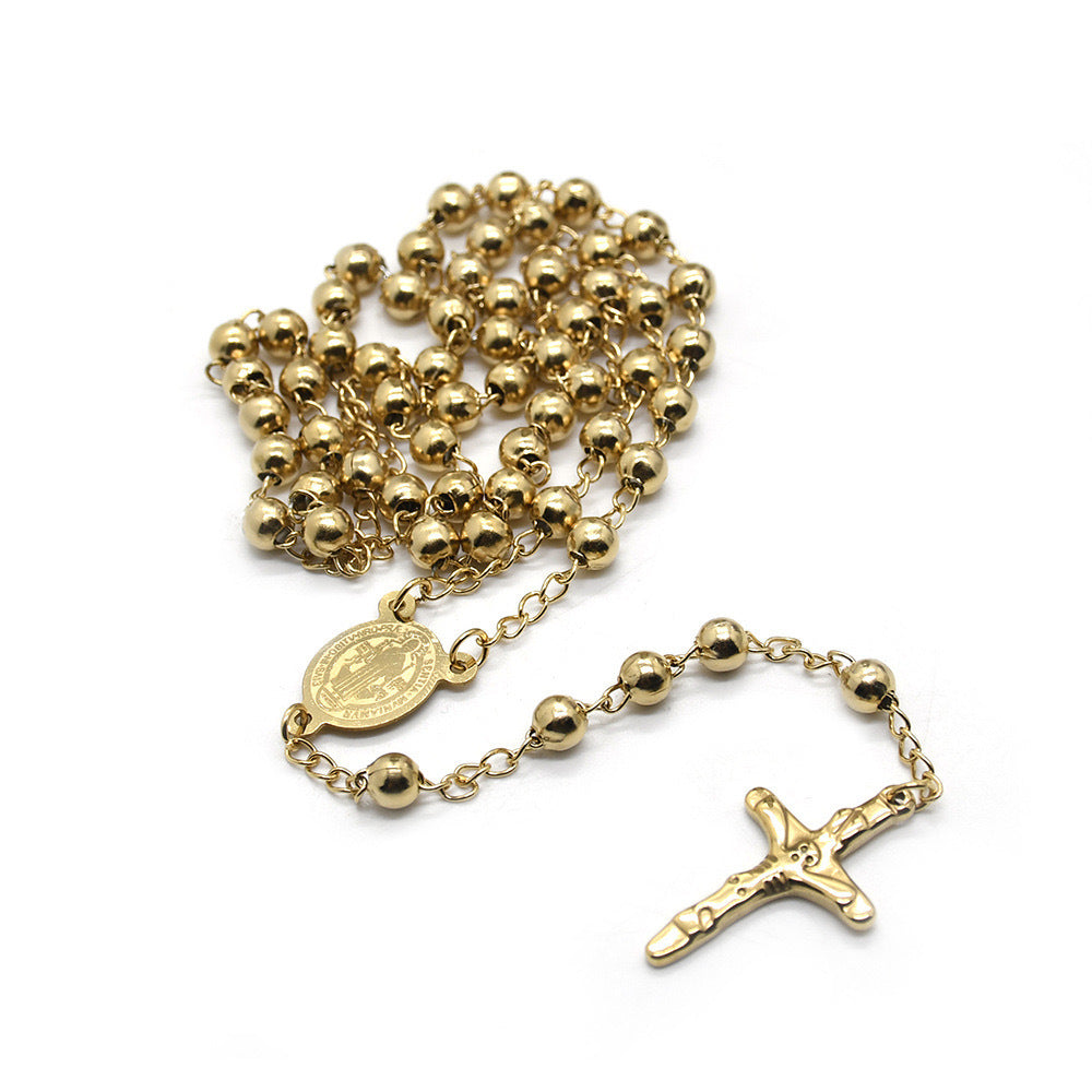 Wide Cross Chain Necklace – product view 10