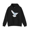 Soaring White Dove Hoodie | Peace Symbol, Minimal Bird Illustration