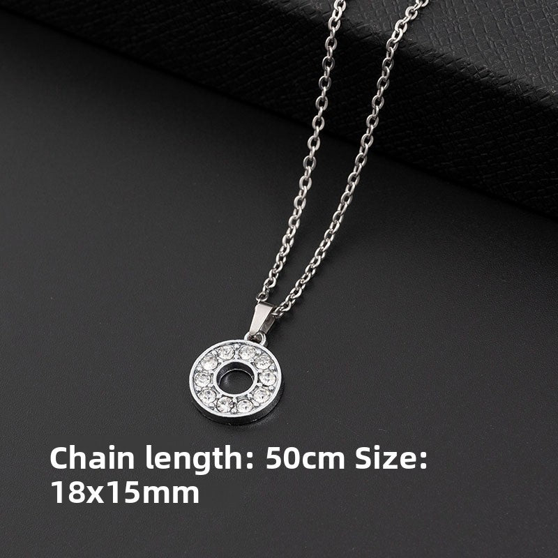 Crystal-Accent Initial Pendant Necklace – product view 20