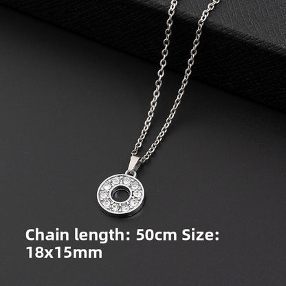 Crystal-Accent Initial Pendant Necklace – product view 20