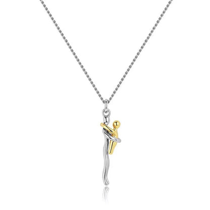 Mother & Child Embrace Pendant Necklace – product view 5