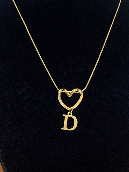 Alphabet Heart Pendant Necklace – product view 9