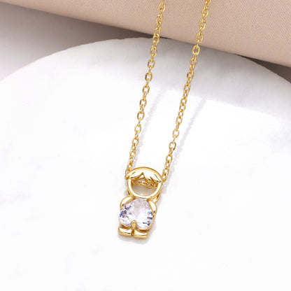 Hanging Pendant Necklace with Hearts – product view 13