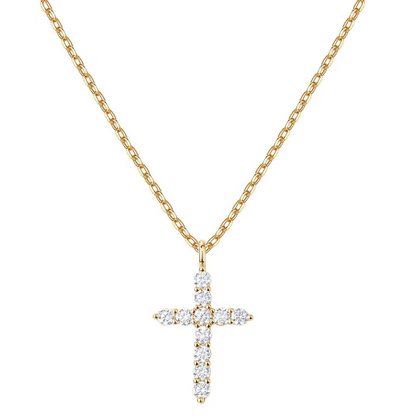 Women's Rotating Cross Crown Pendant Necklace – product view 4