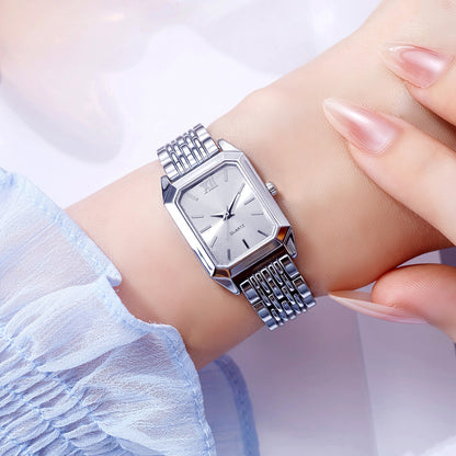 Women's Square Quartz Watch Stainless Steel Band – product view 6