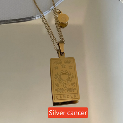 Zodiac Titanium Steel Clavicle Necklace – product view 23