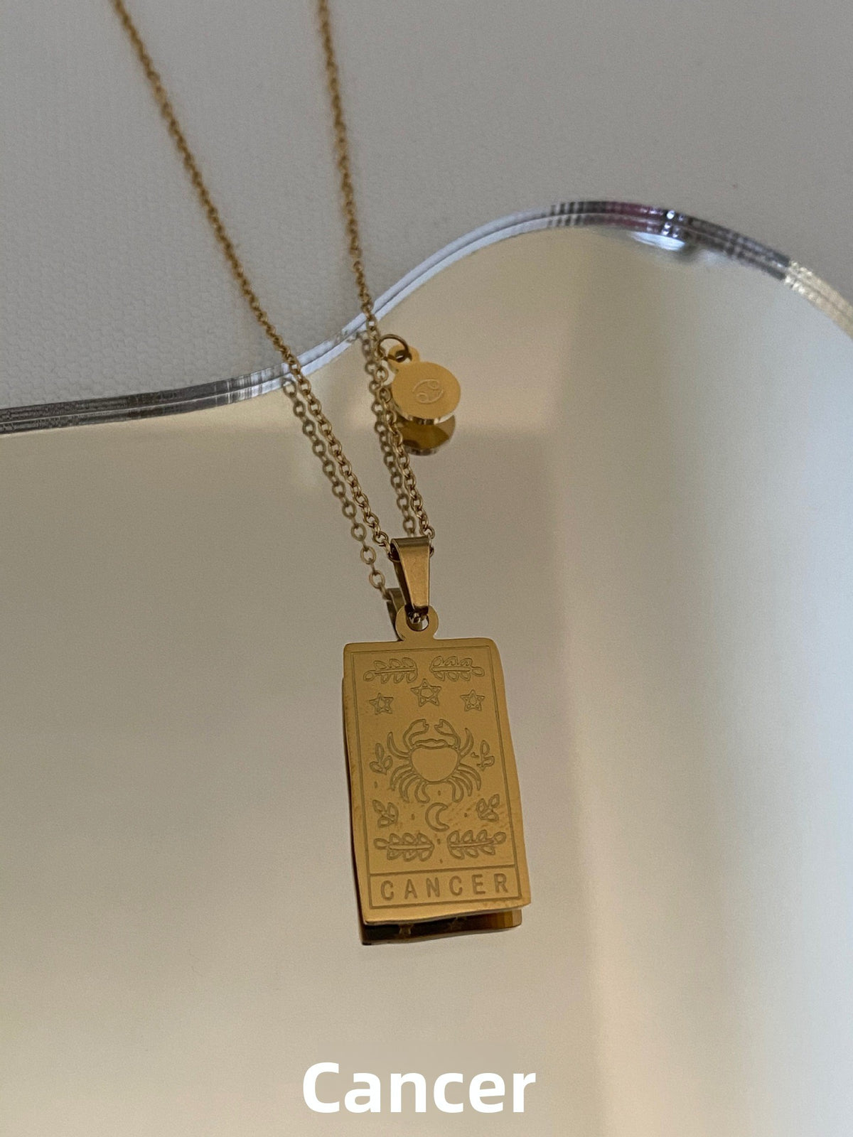 Zodiac Titanium Steel Clavicle Necklace – product view 11