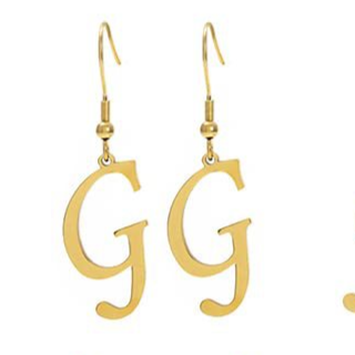Personalized Initial Letter Earrings – product view 11