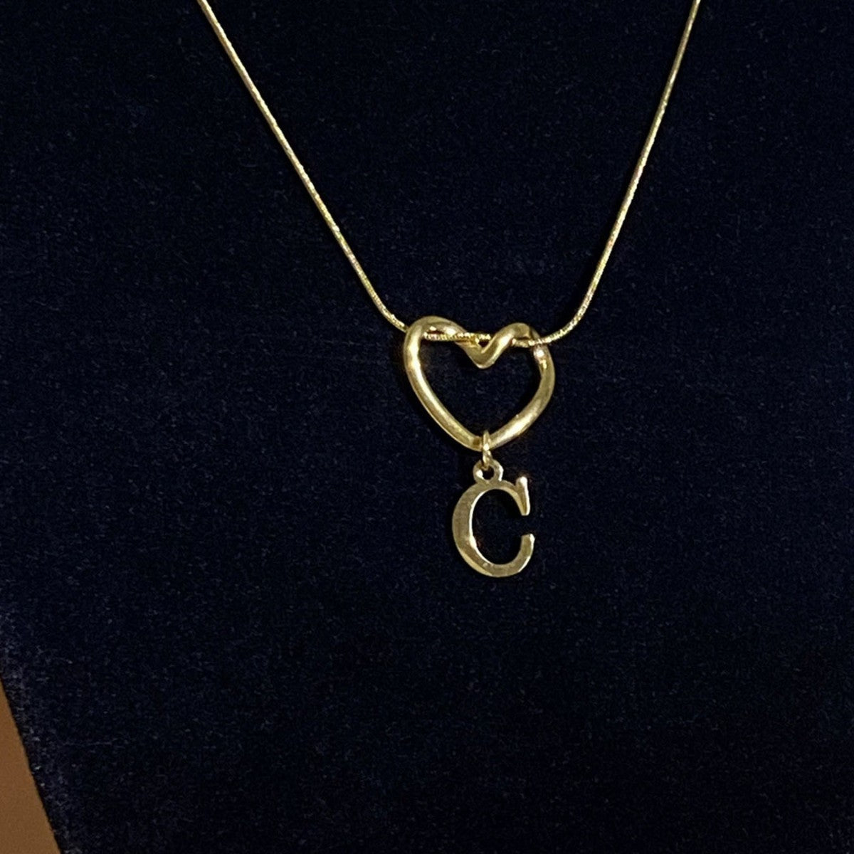 Alphabet Heart Pendant Necklace – product view 4
