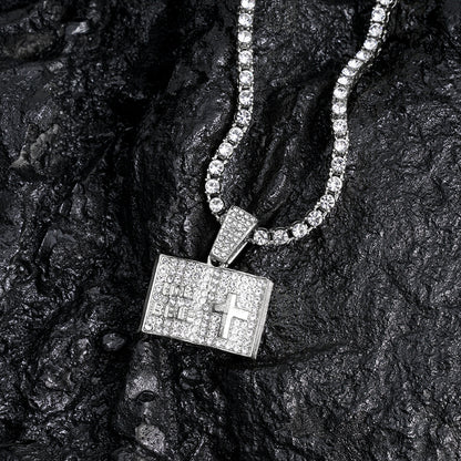 Men's Magic Book Cross Pendant – product view 3