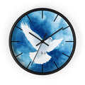 White Dove Wall Clock | Flying Dove Blue Sky Art