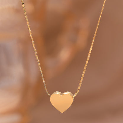 Minimalist Stainless Steel Heart Necklace – product view 2