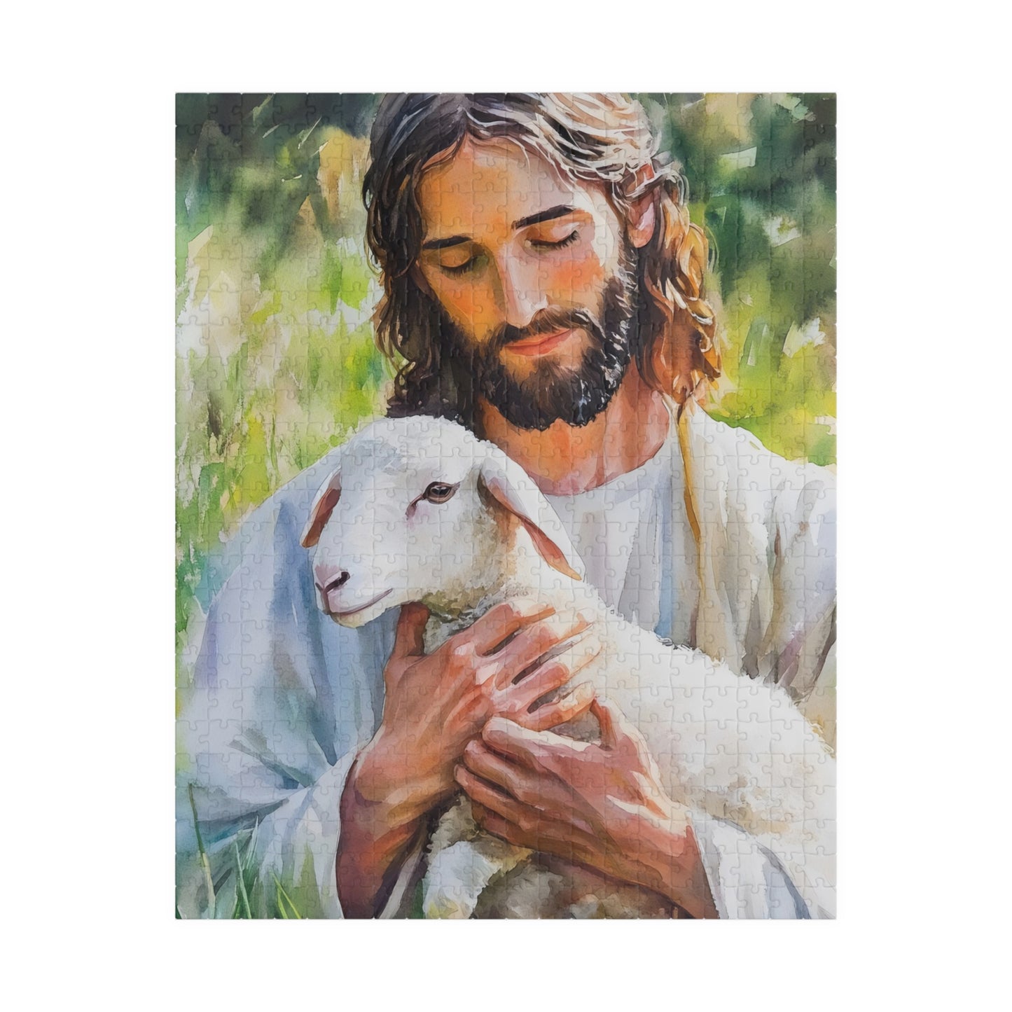 Jesus Holding Lamb Puzzle | Religious Christian Faith Jigsaw