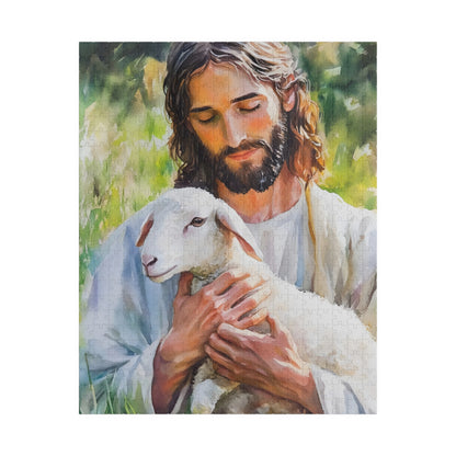 Jesus Holding Lamb Christian Jigsaw Puzzle — alternate puzzle product image 4
