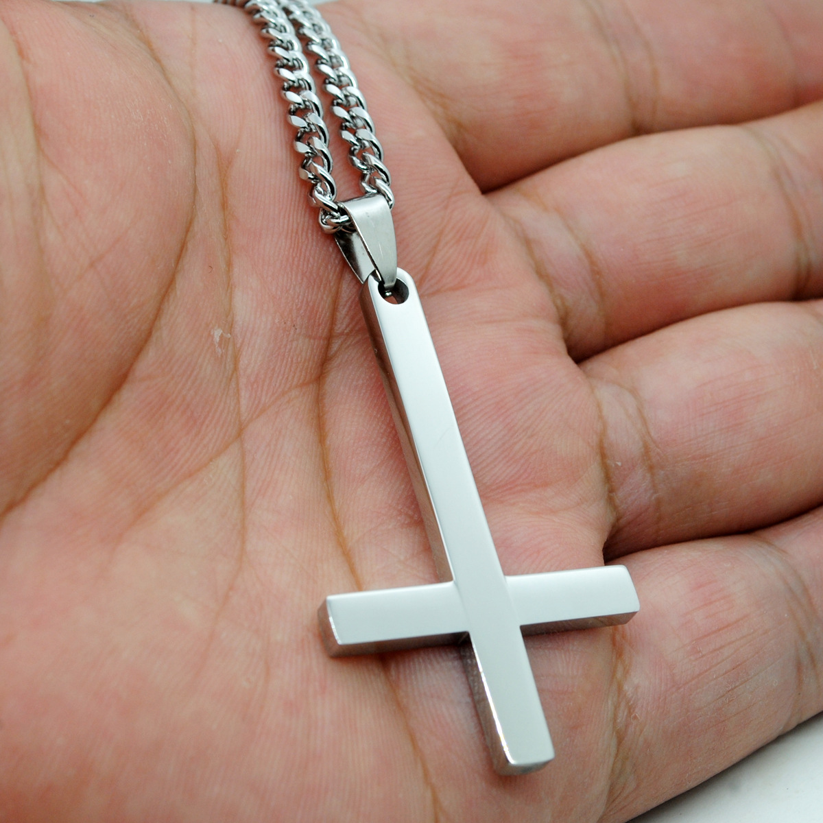 Stainless Steel Cross Pendant Necklace – product view 25