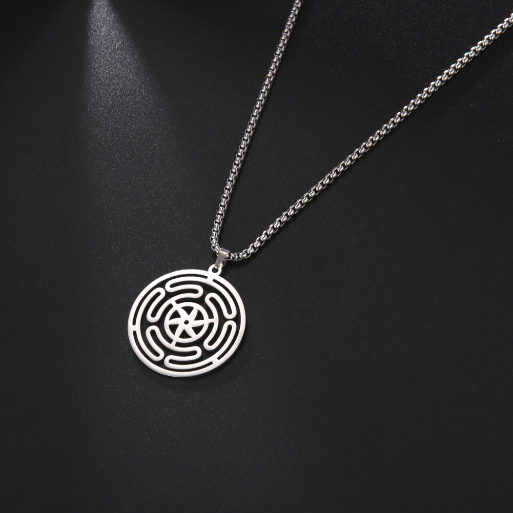 Windmill Ring Pendant Necklace – product view 2