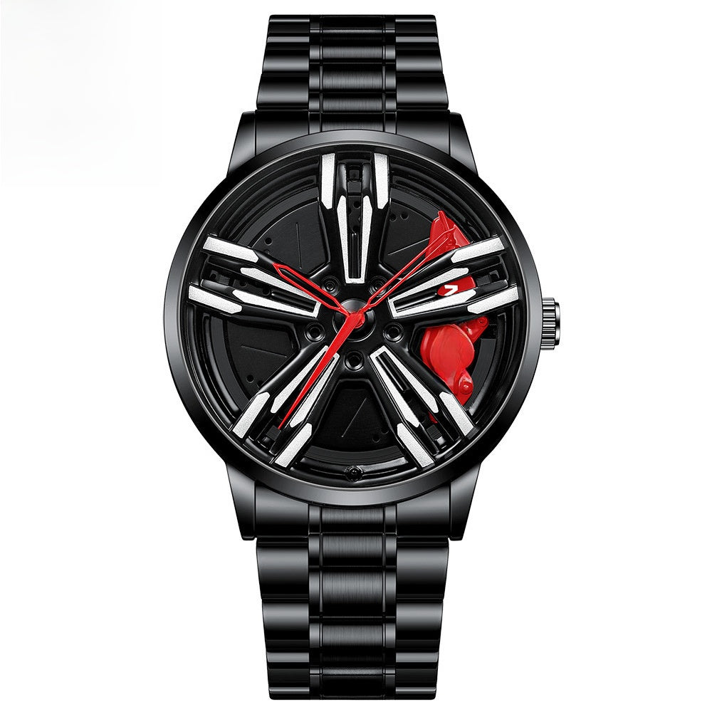 Rotating hub nightlight watch