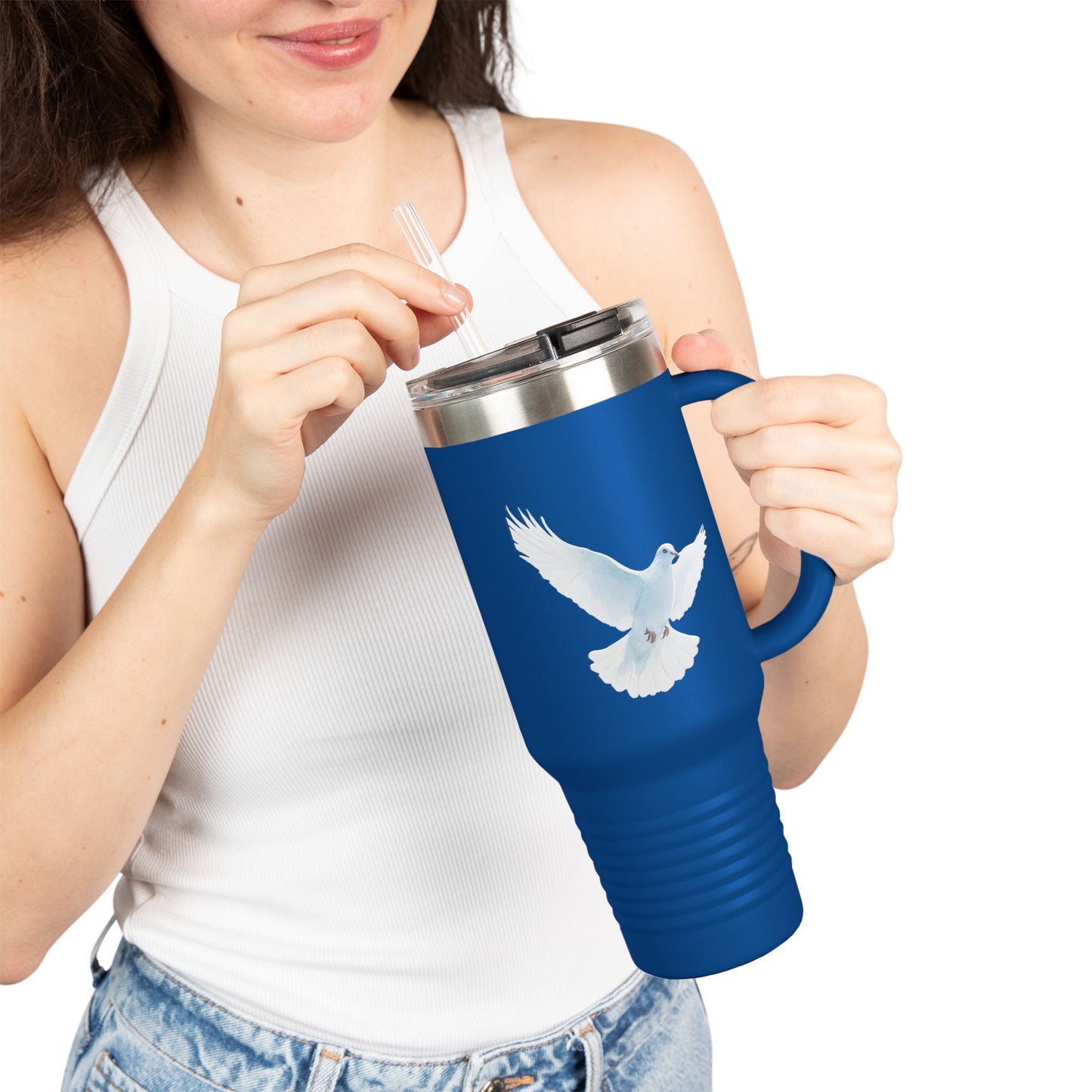 Spirit of Peace Dove Freedom & Hope Art 40oz Insulated Travel Mug
