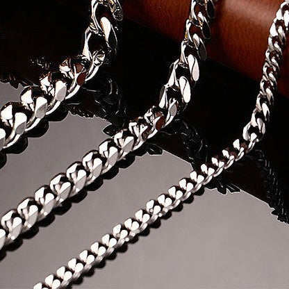 Men's Stainless Steel Cuban Chain Jewelry Set – product view 12