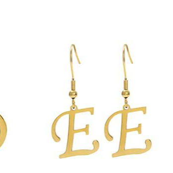 Personalized Initial Letter Earrings – product view 9