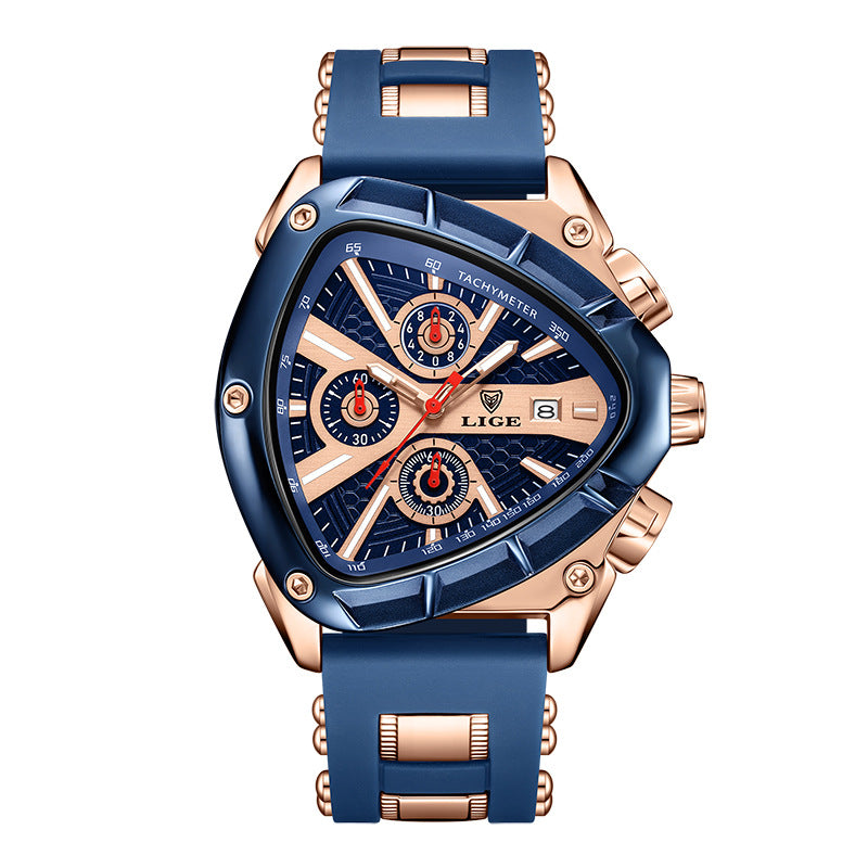 Polygonal Luminous Calendar Watch – product view 9