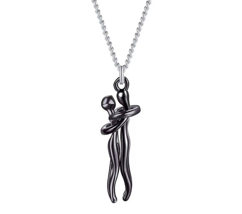 Mother & Child Embrace Pendant Necklace – product view 12