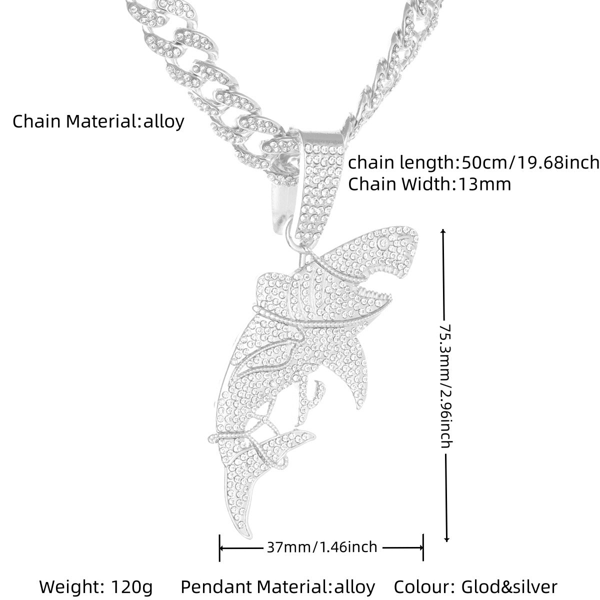 Cuban Chain Necklace Pendant – product view 19