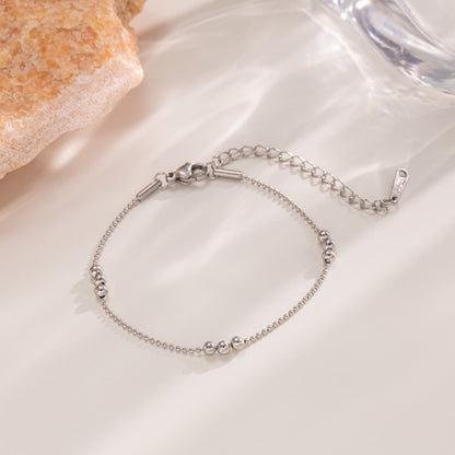 Geometric Titanium Steel Necklace and Bracelet Set – product view 9