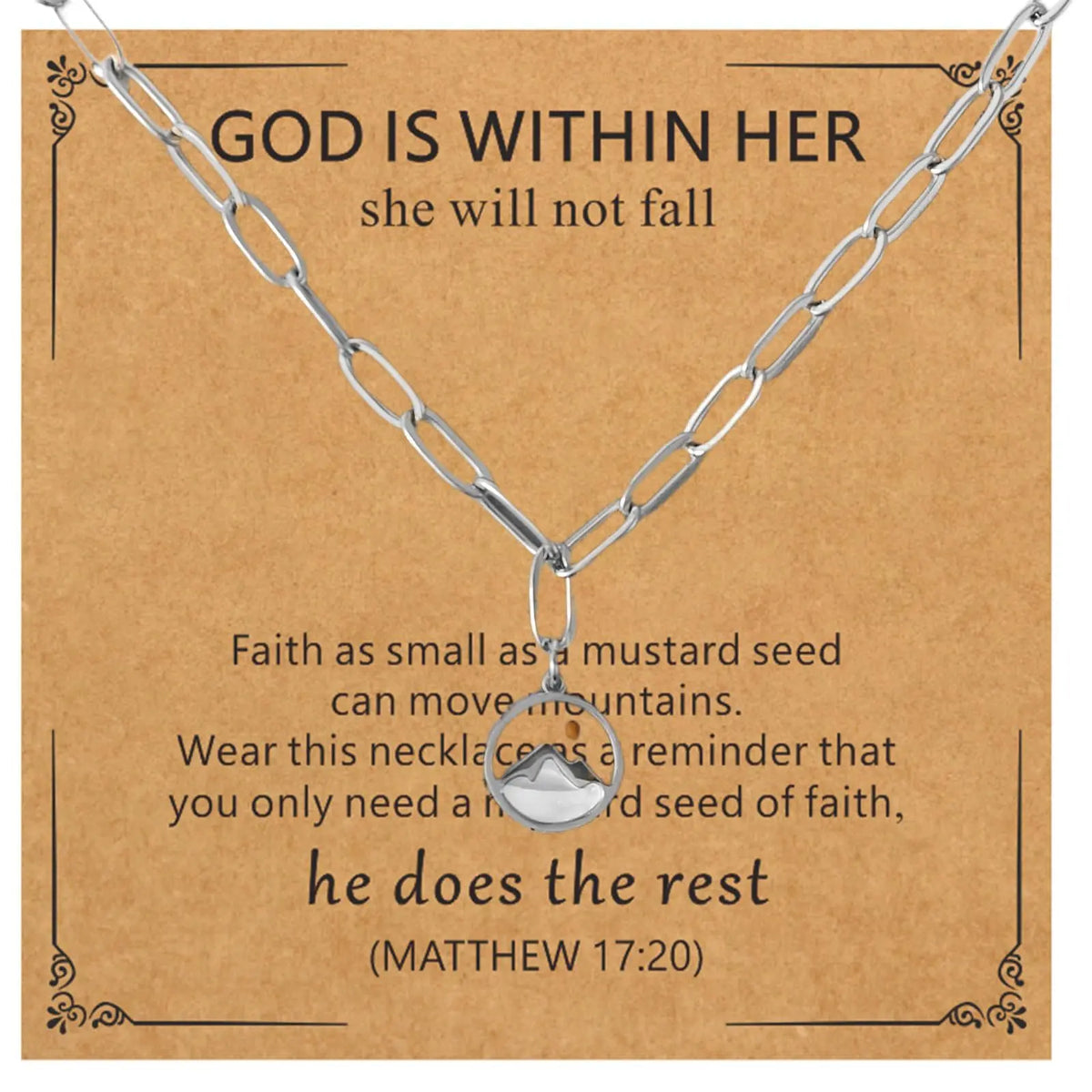 Oval Inspirational Necklace – product view 26