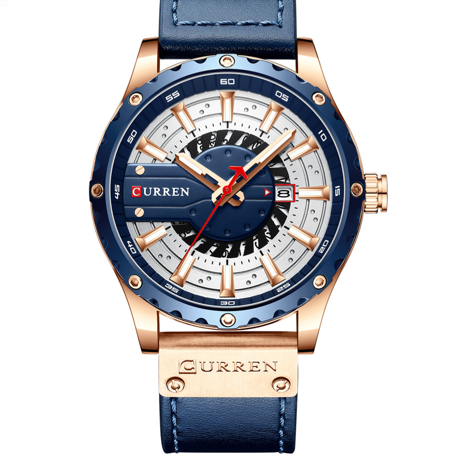 Curren Mens Calendar Leather Watch – product view 10