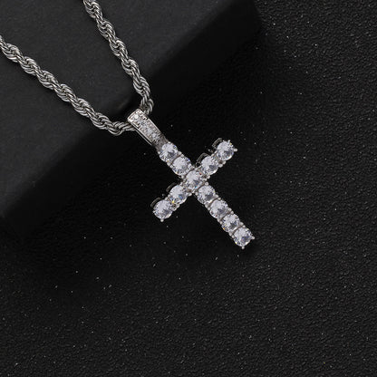 Titanium Steel Necklace Cross – product view 6